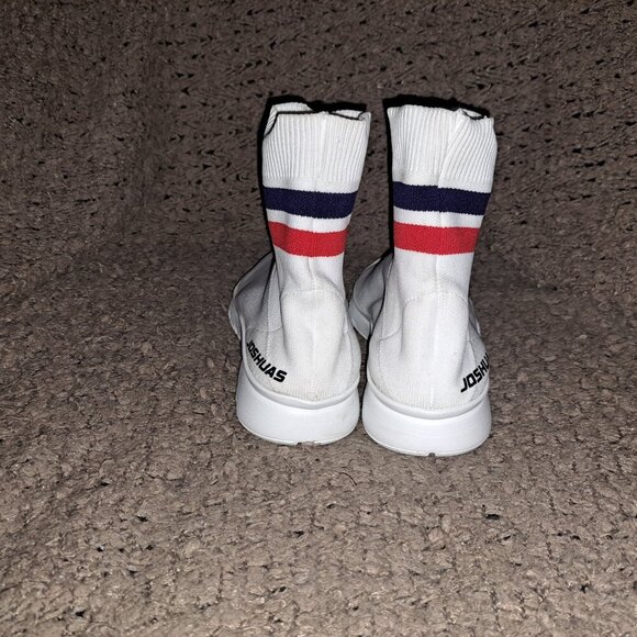 JOSHUA SANDERS-Joshuas Jump High Too Sock Sneakers-White-Sz 35-Excellent - Picture 6 of 7